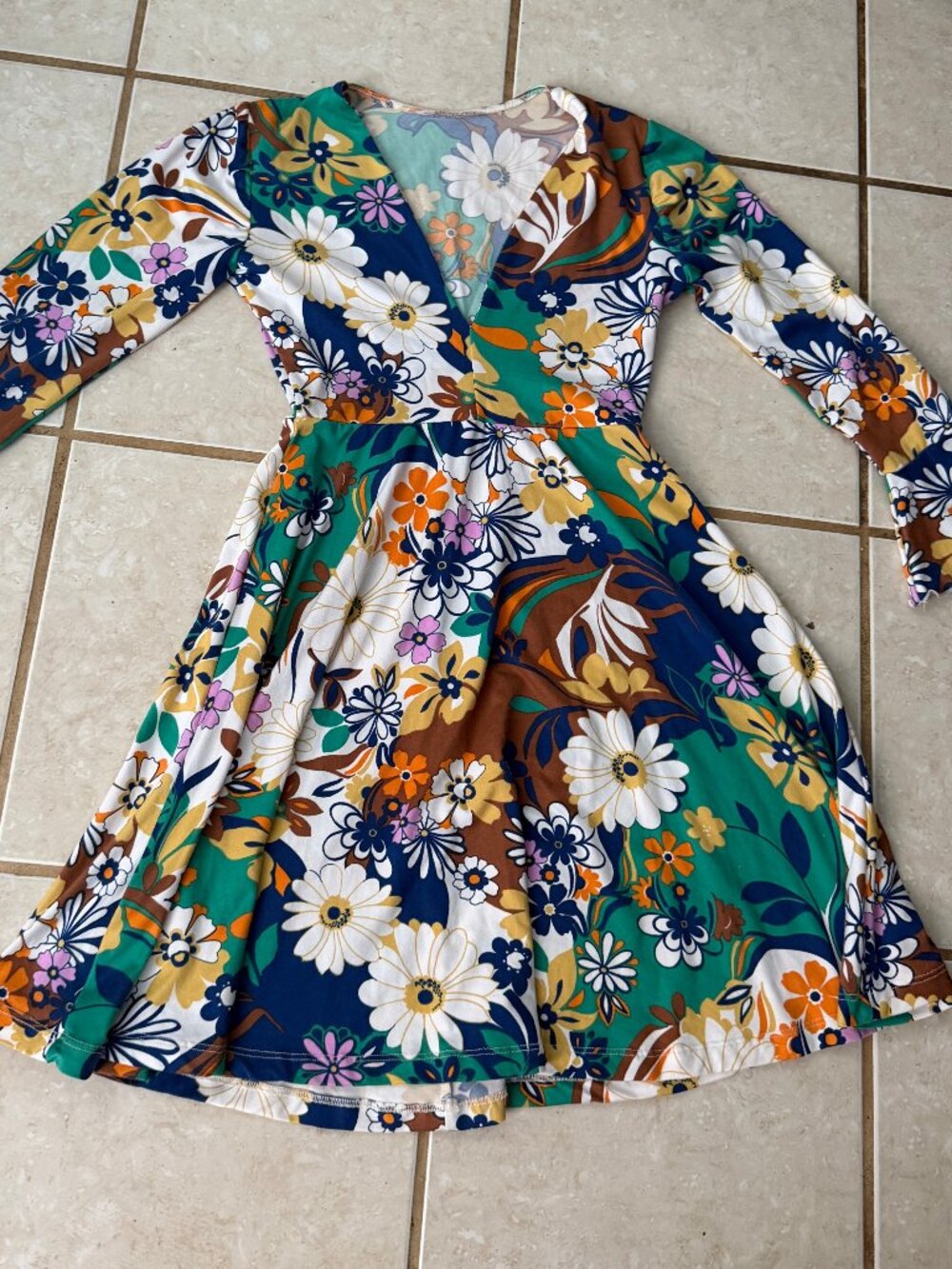 Flower dress long sleeve